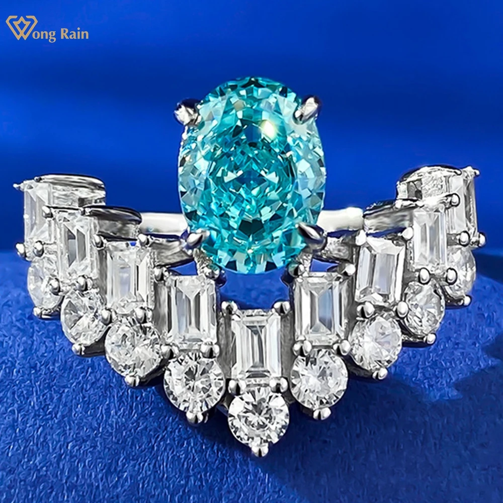 wong rain anel oval de pedras preciosas para mulheres turmalina paraiba diamante de alto carbono joias de noivado 100 925 01