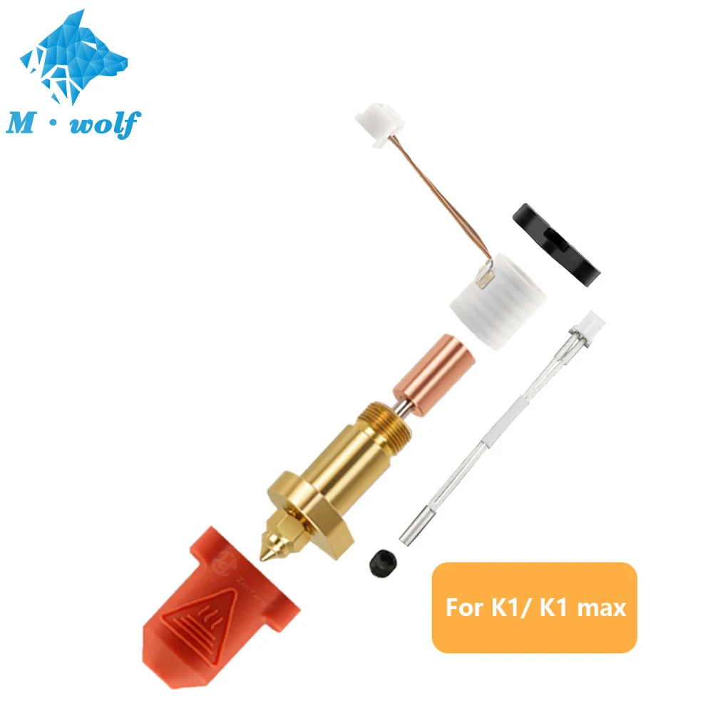 

Upgrade Creality K1 Ceramic Heating Block Kit 300°C High Tem/Flow Printing Uniform Feeding 60W Heating for K1/K1 MAX 3D Printer