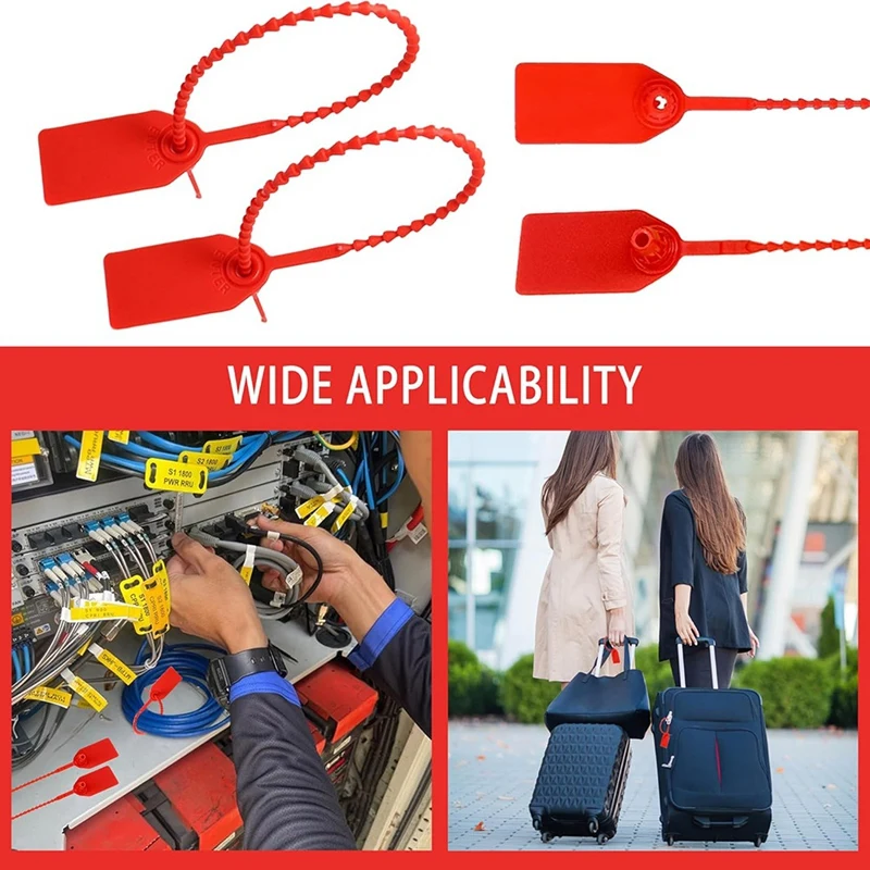 Plastic Tamper Seals Zip Ties Forfire Extinguishers Blank Security Tags Self-Locking Signage Trailer Truck Seal