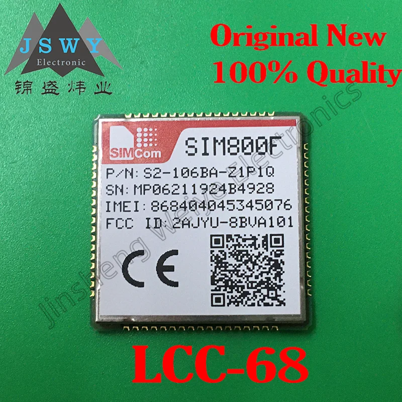 

1~100PCS SIM800F Quad-band GSM GPRS Module Low Power Consumption for Voice SMS and Data Transmission New Original Free Shipping