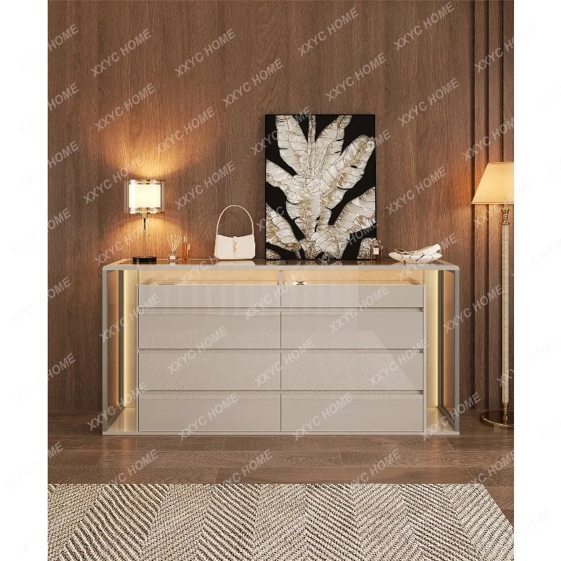 XXLight luxury bedside chest cabinet Bedroom cloakroom Jewelry storage Jewelry cabinet Minimalist bucket cabinet