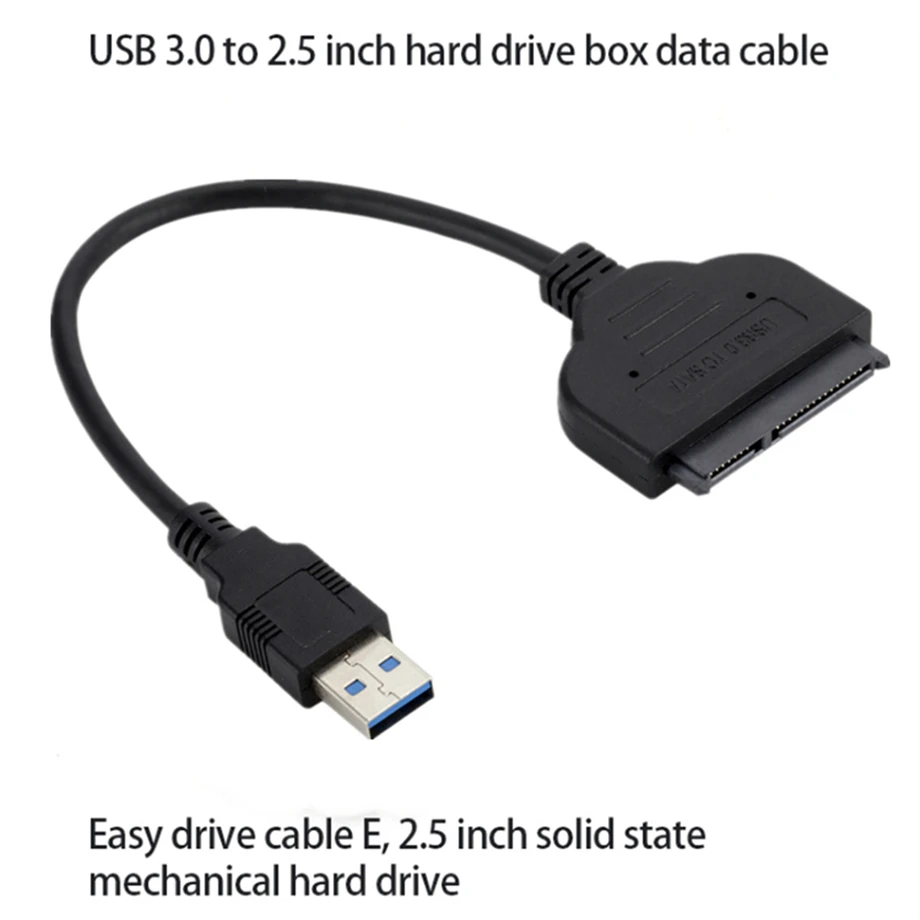 GRWIBEOU USB SATA 3 Cable Sata To USB 3.0 Adapter UP To 6 Gbps Support 2.5Inch External SSD HDD Hard Drive 22 Pin Sata III A25