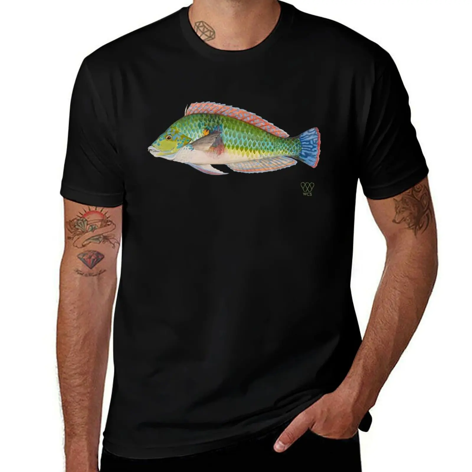 

Green Parrot Fish T-Shirt man t shirt cotton high quality man t shirt designer g man t shirts for men T-Shirt