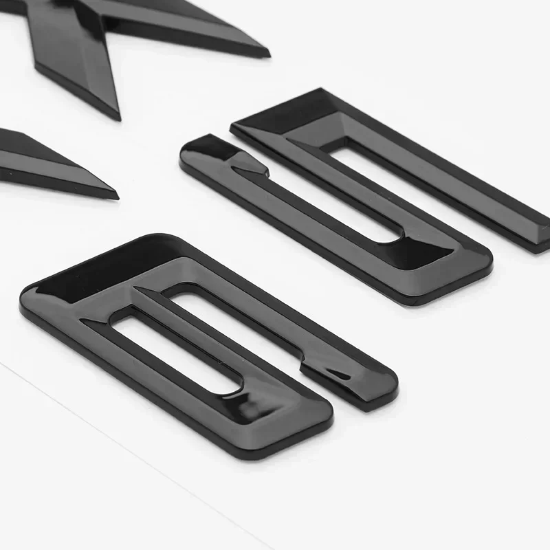 Per BMW X1 X2 X3 X4 X5 X6 X7 GT Logo Baule posteriore Distintivo dell'emblema 3D ABS Cromato Nero Adesivo per auto Decalcomanie Car Styling Accessori