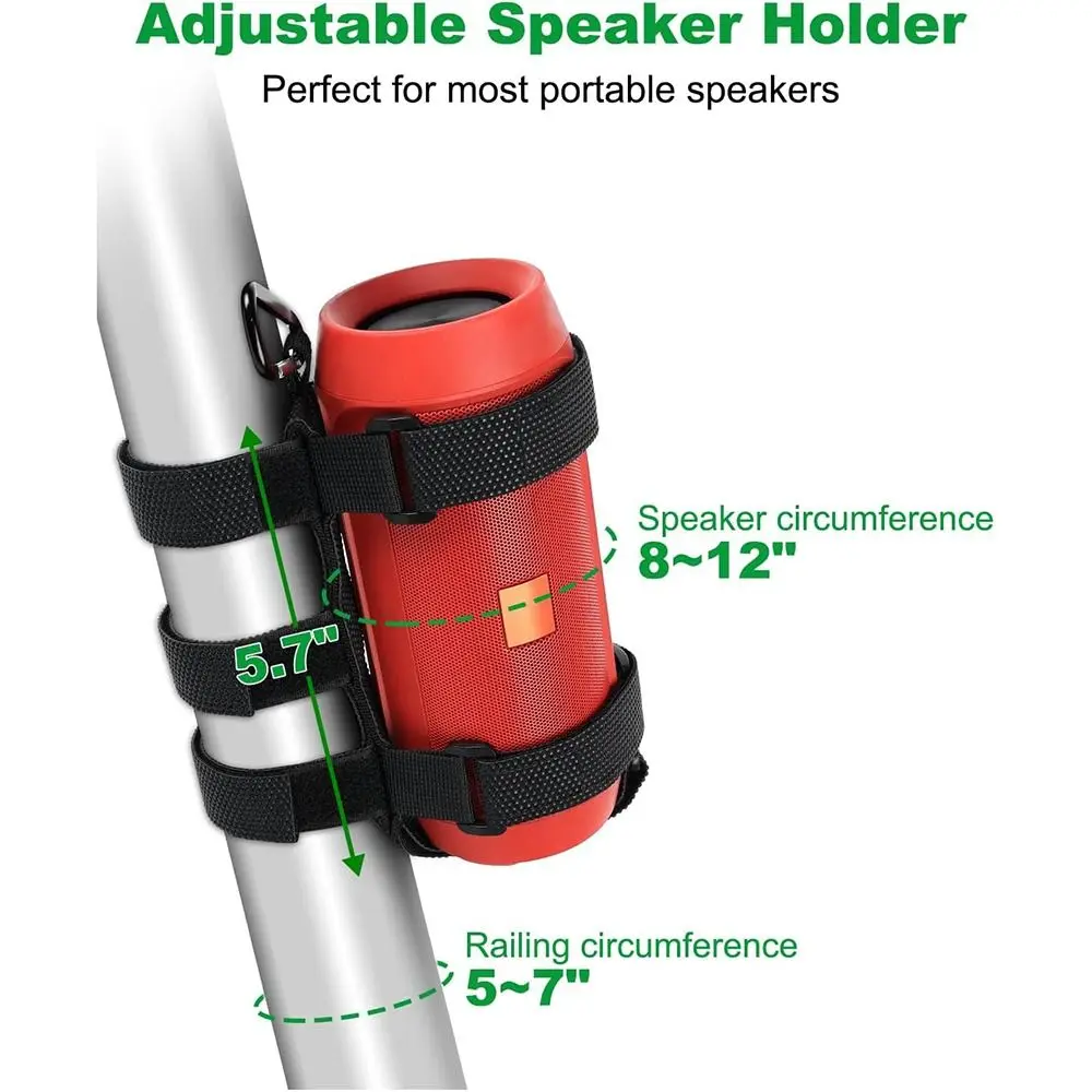 Speaker Holder Mount for Bike/GOLF Cart/Boat Railing Adjustable Strap Bicycle Speaker Stand Bracket for JBL Flip 6 5 /Charge 5