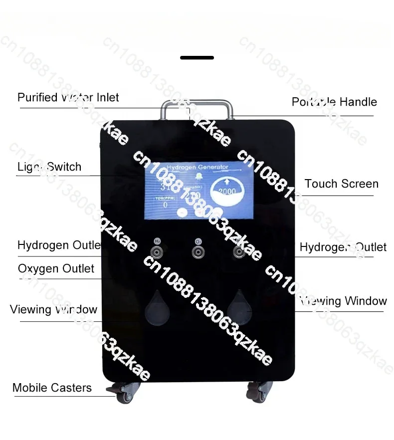 Home H2 Hydrogen  Hidrogeno Hydrogen Oxygen Machine 3000ml Hho Hydrogen Inhalation Machine