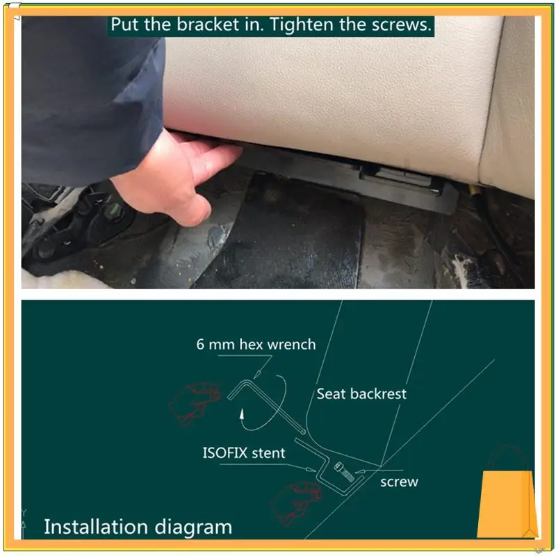 

Trending Universal Car ISOFIX Child Safety Seat Interface Bracket IFX Bracket Fixing Kit For A4 A6 A6L High Quality