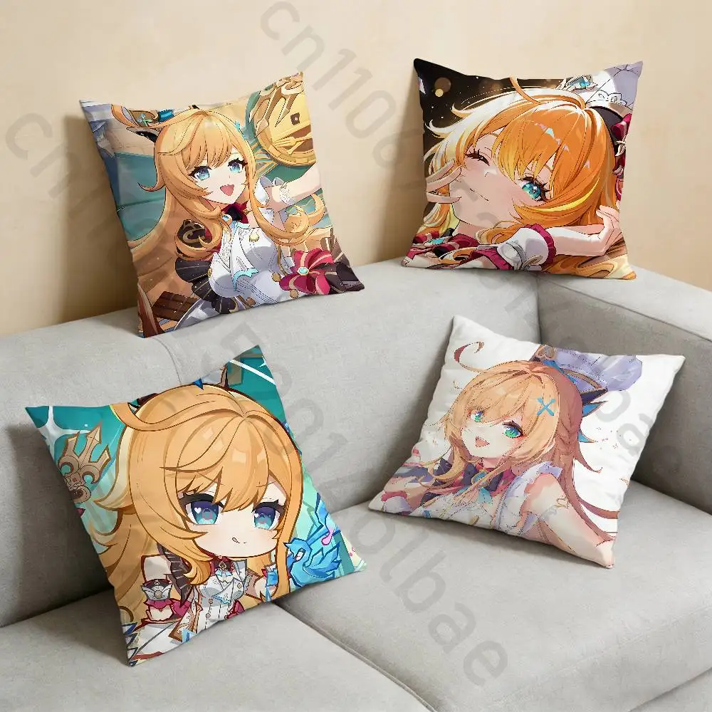 

For Escoffier G-Genshin Impact Pillow Case Pillow Case Living Room Sofa Cushion Cover Suitable For Home Bedroom Room Decoration