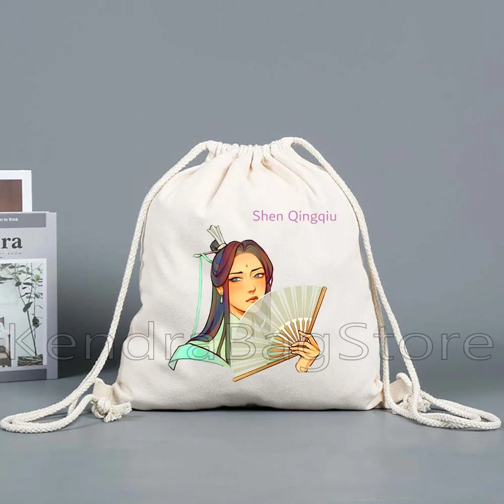 Anime Tian Guan Ci Fu Heaven Official's Blessing TGCF Hua Cheng XieLian Umbrella Drawstring Bags Soccer Backpack Gym Sackpack