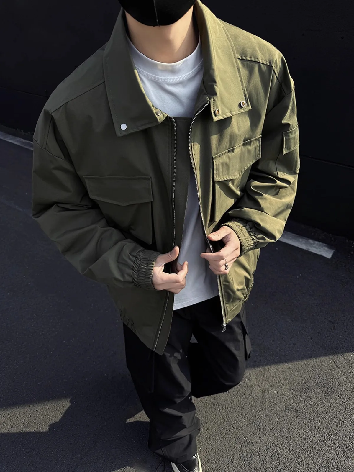 

Retro American Military een Workwear Light Cavalry Jaet Men's Spring Autumn Bomber ort Pilot Coat Youth Trendy Outerwear