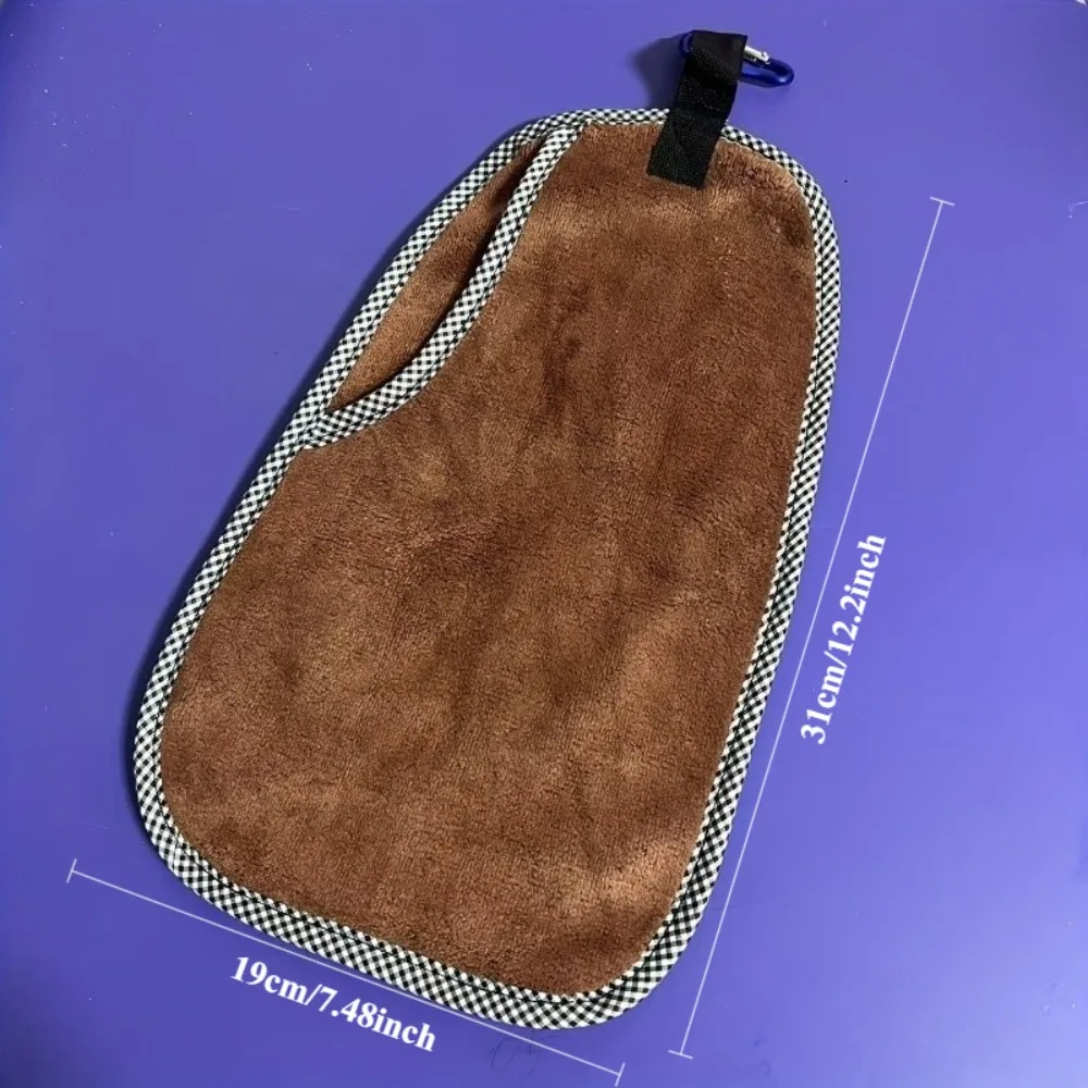With Hook Fishing Towel Easy Wipe Design Quick Dry Fabric Camping Towel Compact Size Hands-Free Carry Fishing Accessories