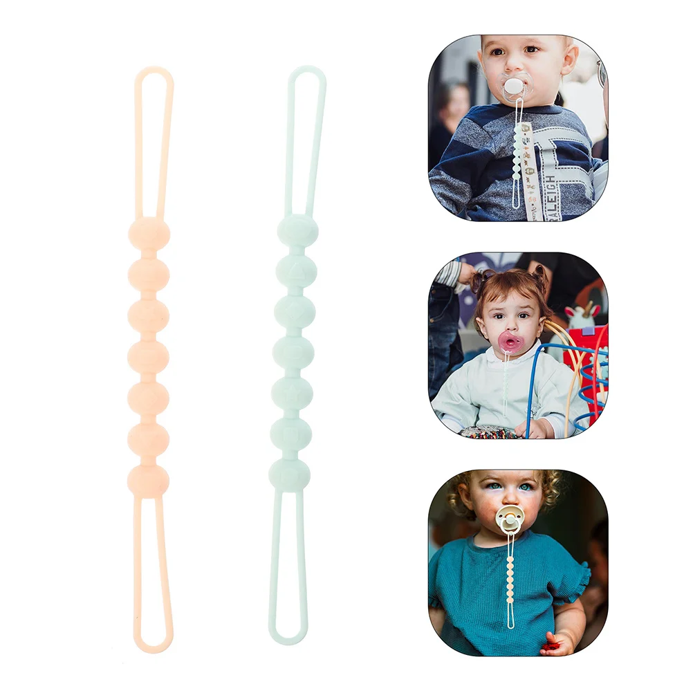 

4pcs Silicone Pacifier Clips For Baby Soft Holder Strap Durable One-Piece Design Easy Clean Bpa-Free Newborn