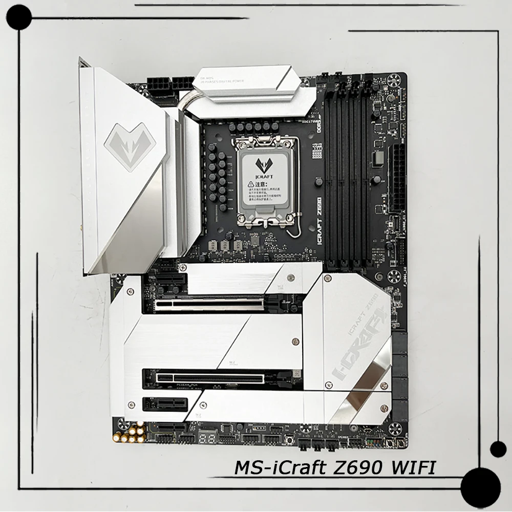 MS-iCraft Z690 WIFI 기존 MAXSUN 데스크탑 컴퓨터 ATX 마더 보드 Z690 Intel 12 세대 코어 LGA1700 DDR5 PCIE5.0