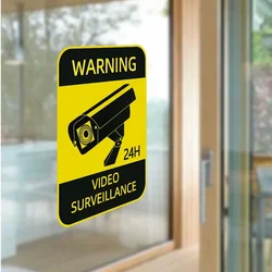 Waterproof Sunscreen Warning Signs Car Sticker Video Surveillance Alarm Stickers Car Styling Accessories10cm*10cm