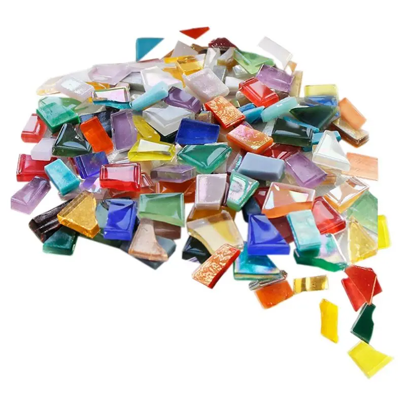 ABFI Triangular Mosaic Tiles, Multicolordiyglass Mosaic Making Sets,And Are Very Suitable For Handicrafts And Home Decoration