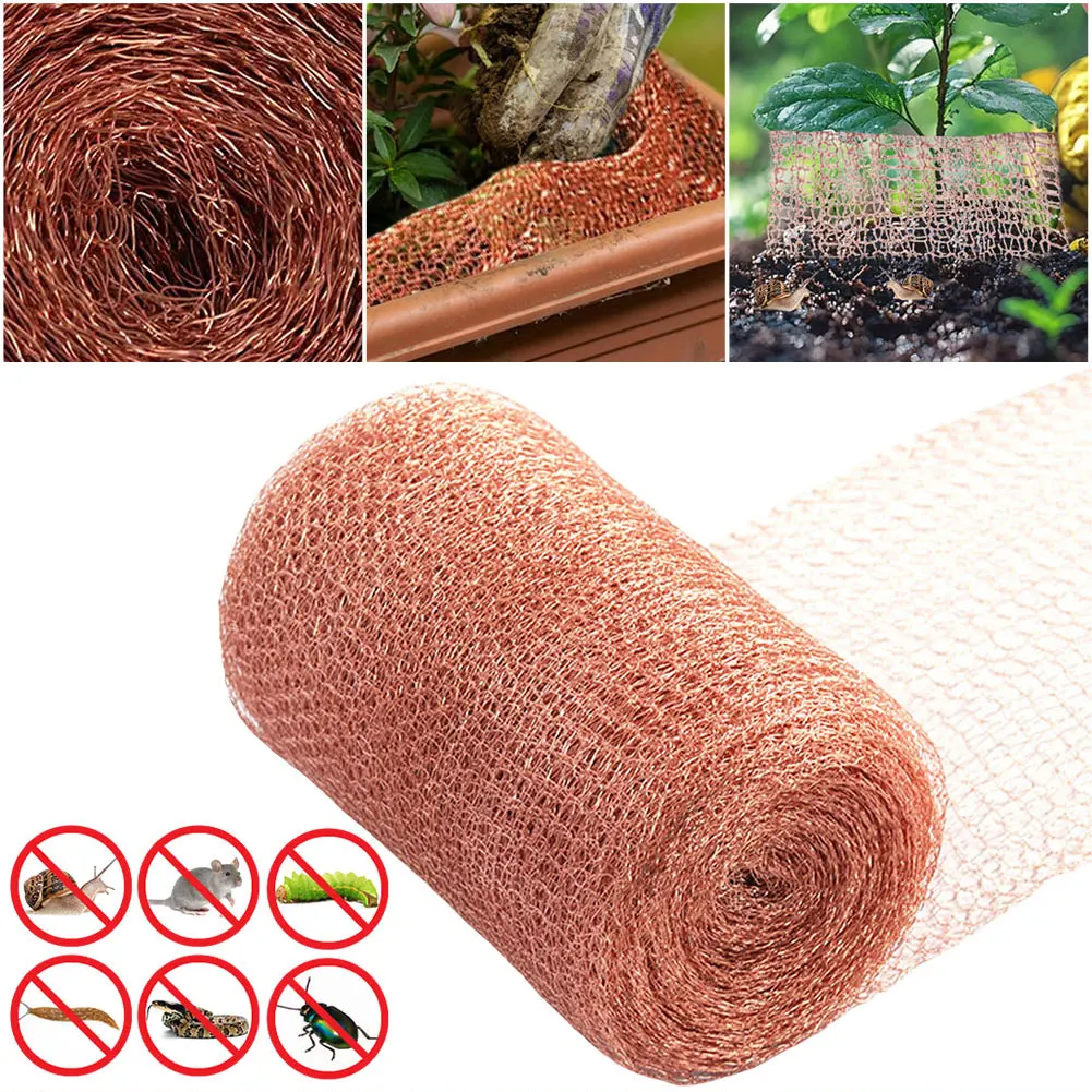 10m Copper Mesh Roll Pure Copper Wire Netting for Pest Control Snails Mice
