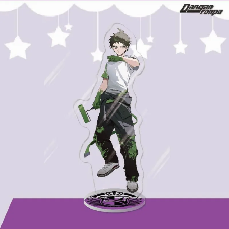 Hot Anime Danganronpa Game Figures Naegi Makoto Kirigiri Kyoko Exquisite Acrylic Stand Toy Keyring Kokichi Oma Anime Model Prop