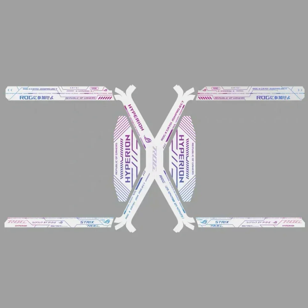 Colorful Case Suede Stickers for ROG HYPERION GR701,DIY Gamer Cabinet Decorative Cover 2024