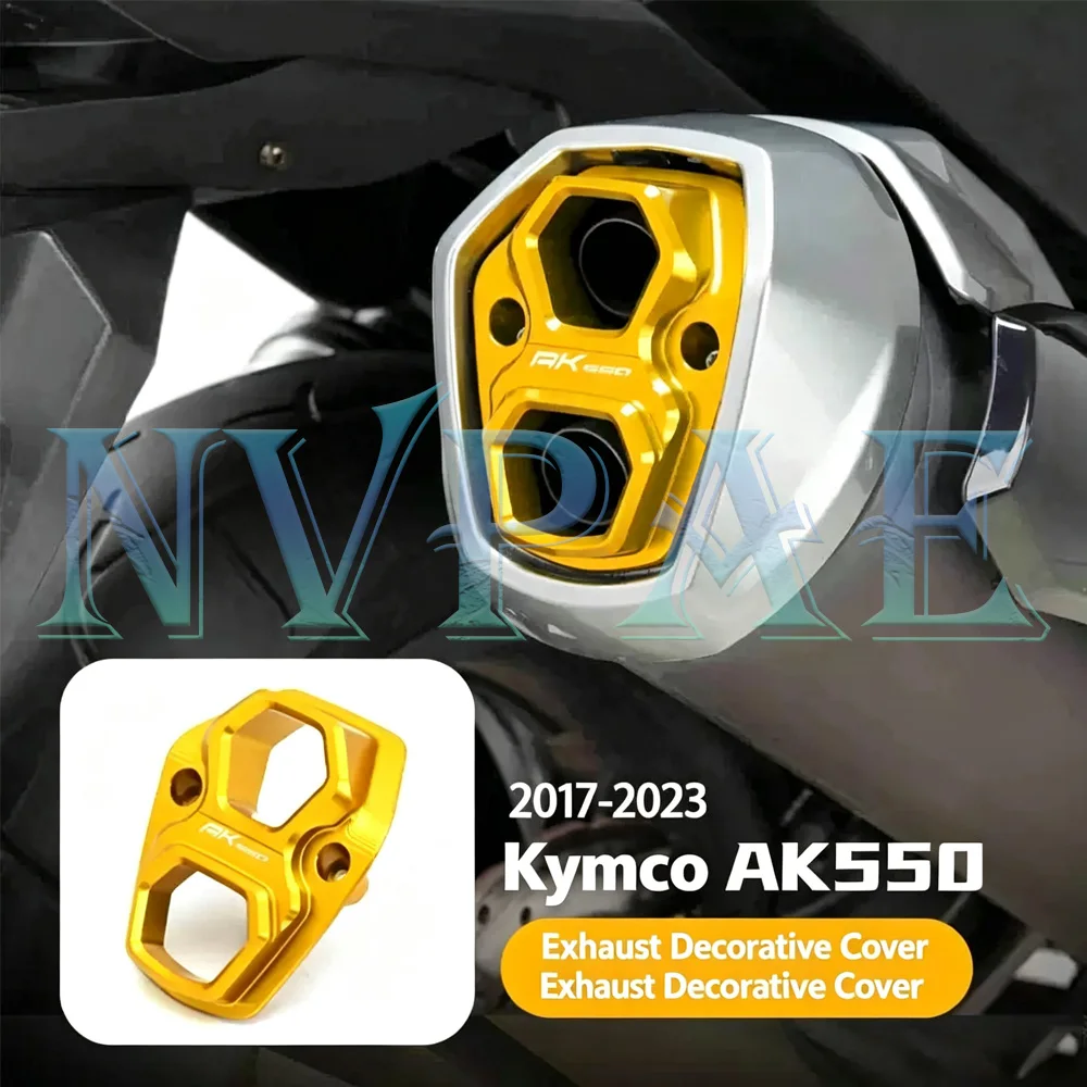 For KYMCO AK550 AK 550 2017-2023 Exhaust Rear Decorative Cover Aluminum Alloy Multi Color Option Exhaust Trim Cover