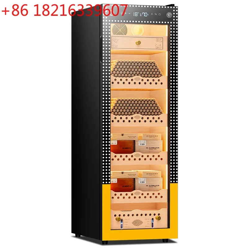 TAO Smart WiFi fingerprint lock compressor ammonia removal constant temperature and humidity cedar wood liner cigar cabinet
