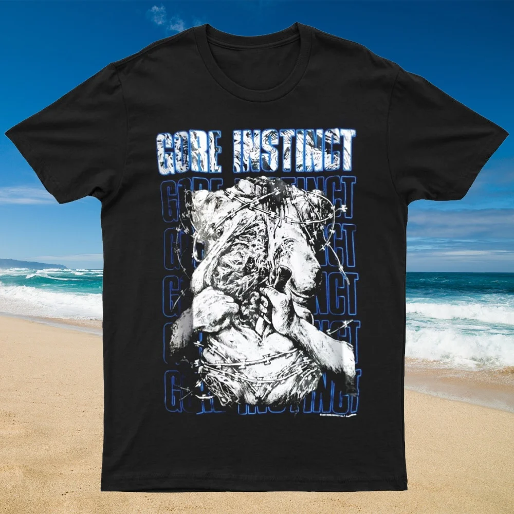 2025 Nuevo GORE INSTINCT - Deep Down Impreso Unisex Moda urbana Tendencia Manga corta Algodón puro Cuello redondo