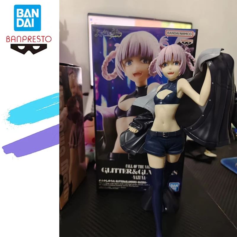 Instock Brand New Bandai Banpresto Yofukashi No Uta Temporada 2 Anime Figuras de Ação Modelo Glitter Glamours Nanaya 22Cm Decoração