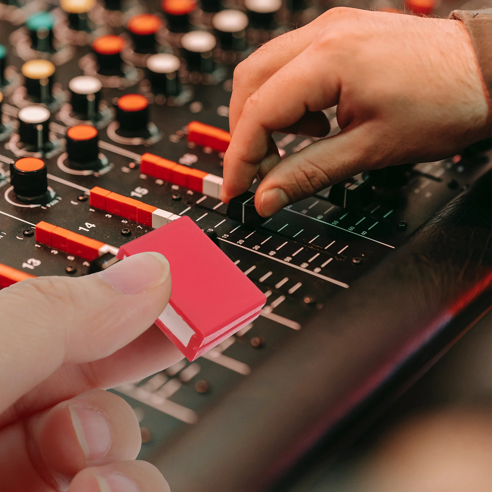 

10Pcs Replacement Slider Caps for Audio Mixer Fader Knob Covers High Durability Plastic Caps for Sound Console Easy Maintenance