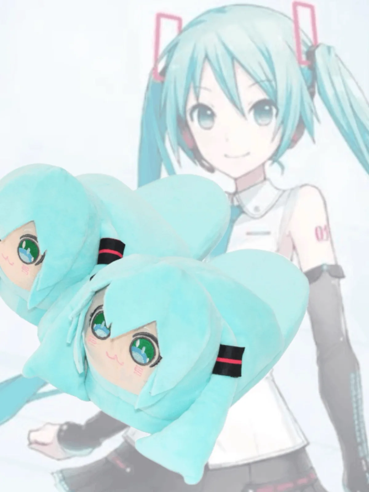

New Anime Hatsune Miku Kawaii Action Figure couple plush slippers Cosplay props gifts