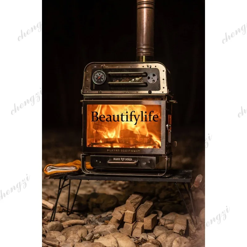 New wood stove, outdoor light camping tent heating stove integrated oven cooking stove