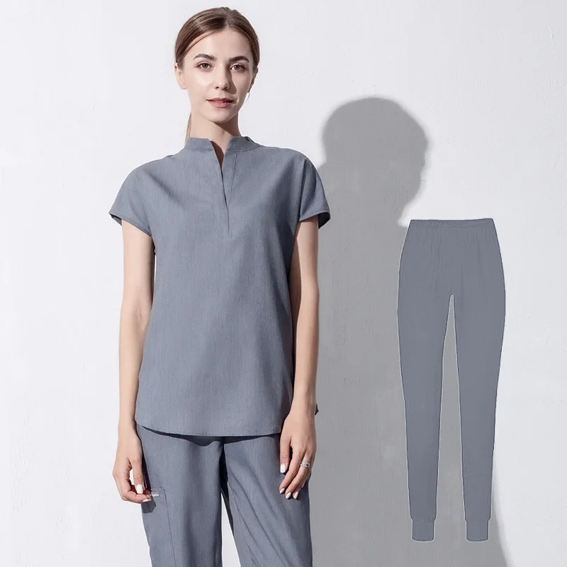 

Women Medical Clothes Hospital Scrubs Sets Dental Clinic Pet Shop Beauty Salon Workwear Tops And Pant Clothing Nurse Accessories
