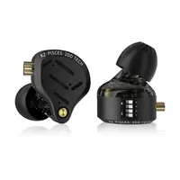 KZ Pisces Dual Dynamic Drive Unit Earphones with Sound Adjustment Switch Two Versions Optional in Ear Earbuds Replaceable Cable