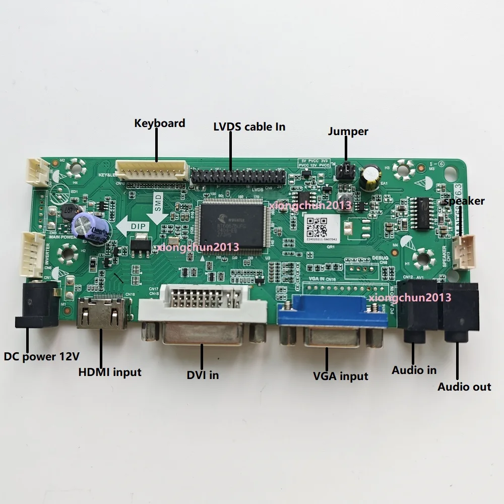 M.NT68676 HDMI-compatiblr VGA DVI Controller board kit for LM185WH1 LM185WH1-TLA1 1366×768 18.5