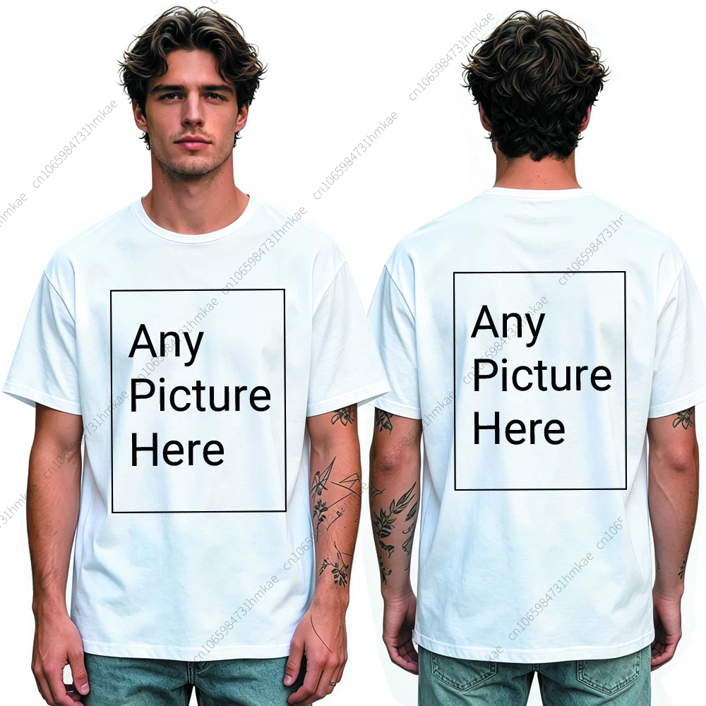 Personalisiertes T-Shirt mit Ihrem Foto für Jungen, Individuelles Lustiges T-Shirt für Männer, Kurzarm-T-Shirt, Oberteil – Detail 6