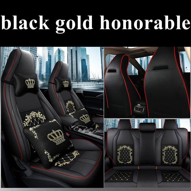 Front+Rear 5 Seat All-Inclusive Custom Car Seat Covers Complete Full Set Four Season Automobiles Seat Covers For Faw Bestune T77