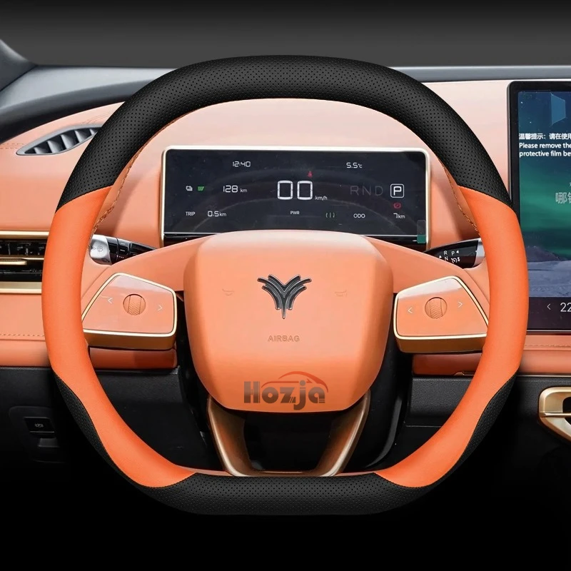 

Leather Car Steering Wheel Cover for NETA X V-II NETAX NETAV-II L X GT S A AYA 2021 2022 2023 2024 2025 Interior Accessories