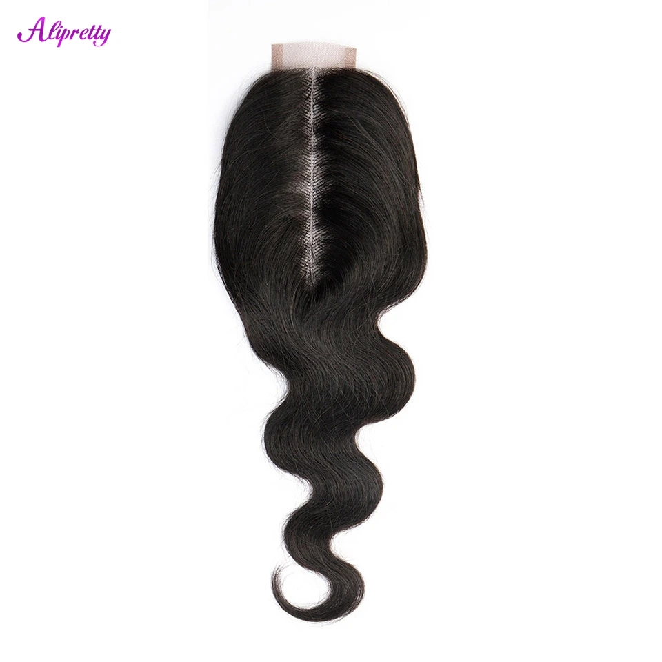 Alipretty Original 2x6 HD Lace Closure Middle Part Kim K Closure Pre Plucked With Invisible Brazilian Human hair Natural sale