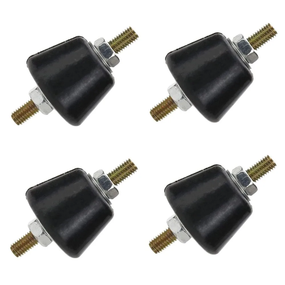 4 Pcs Rubber Rubber Studs Shock Absorber 38 x 38 x 58 mm Black Anti-Vibration Mounts Pad Heavy-duty