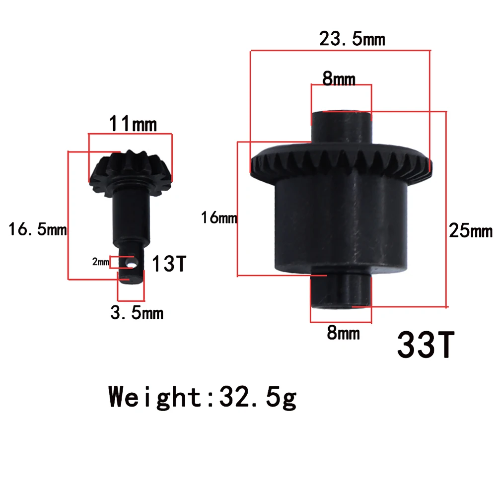 1 Pair Hardened Steel Portal Axle Gear Front Rear Universal for Axial 1/18 Capra UTB18 RC Crawler Car Upgrade