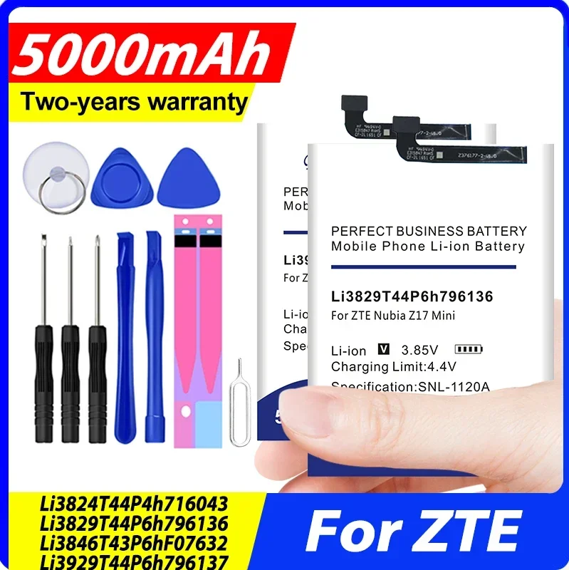 DaDaXiong Battey For ZTE Nubia Blade A520 A520C A603 BA603 AT&T Trek 2 K88 Z11 Z17 MiniS NX549 NX549J NX569 NX569J NX569H + Tool