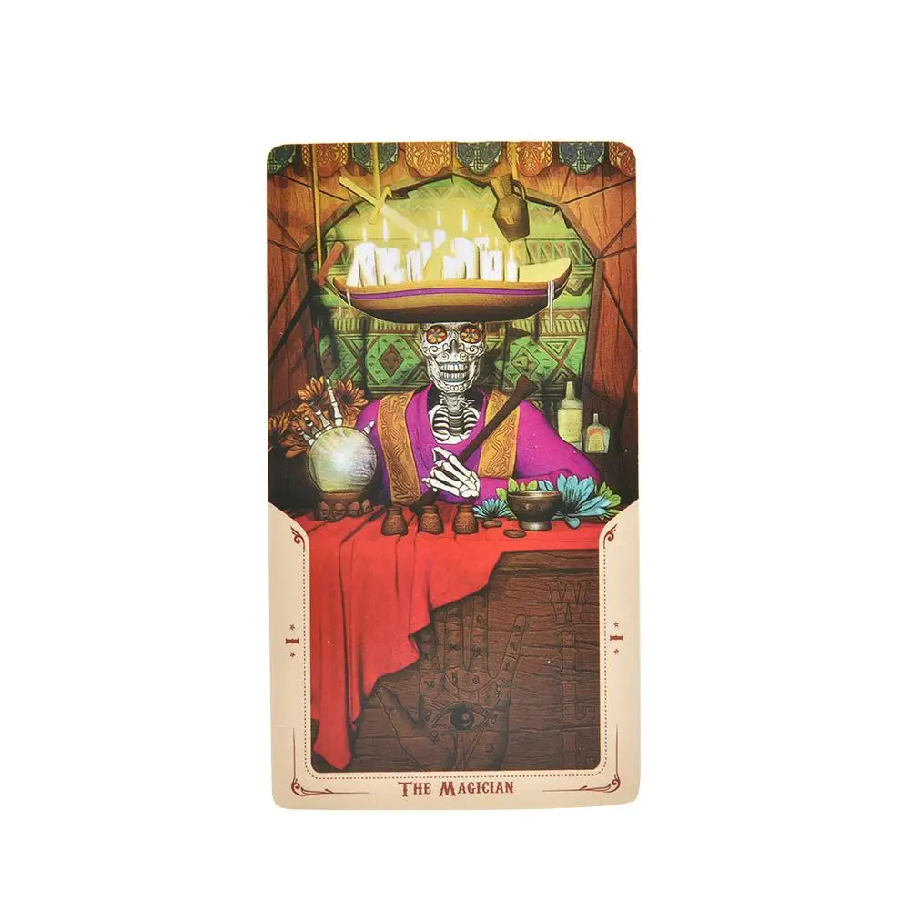 Cartões de tarô de santa muerte 78 folhas borad jogos tarô baralho oracle cartas jogo pdf guia