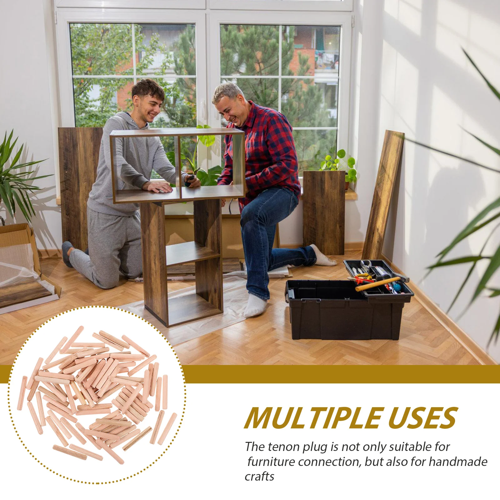 

2000pcs Wooden Dowel Pins Fluted Wood Dowels niture Connection Stable Joint Woodcraft Diy ing Tool 6X40Mm