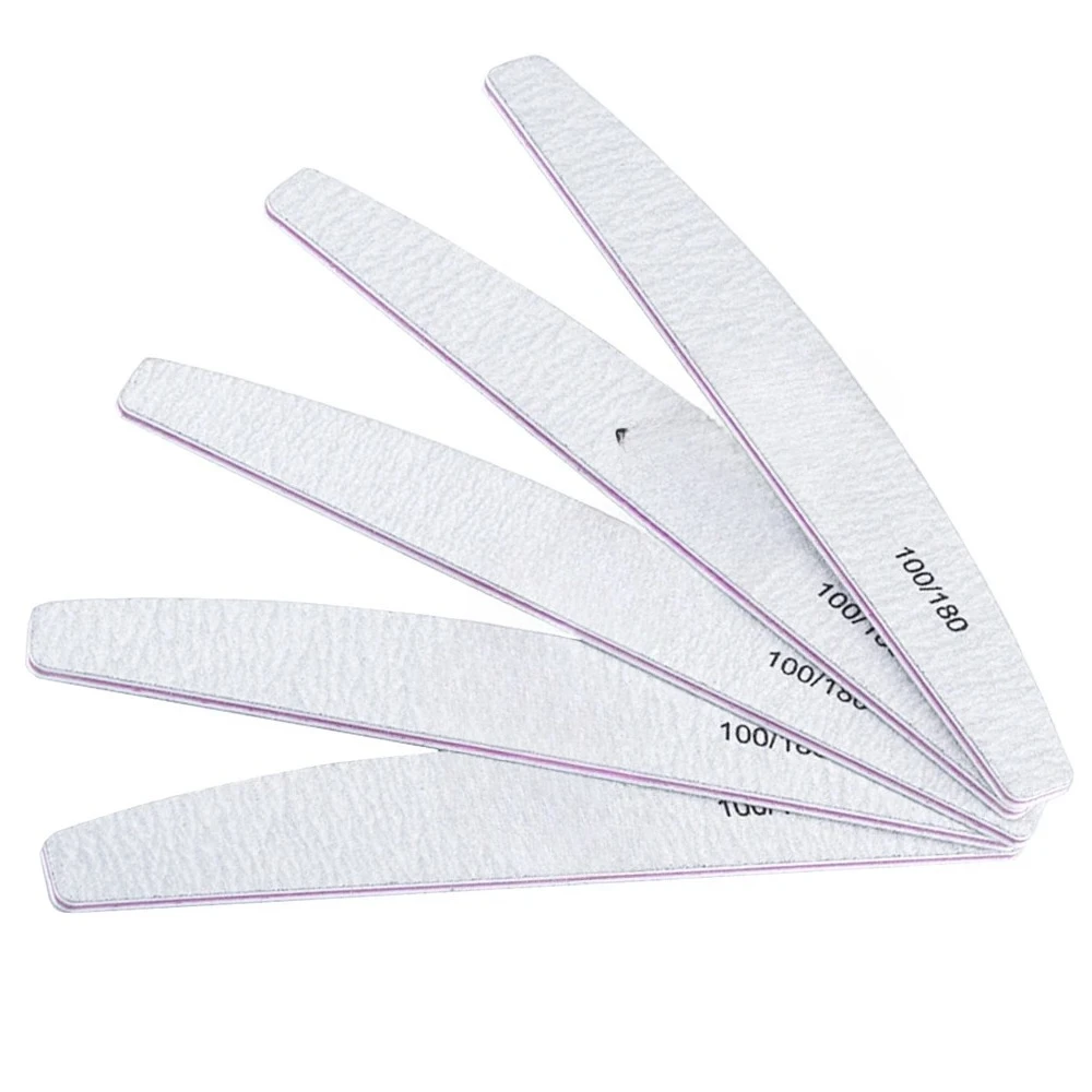 

10Pcs/Lot 80/100/150/180/240 Ongle Manicure Tool Nail File Buffer Double Grit Limas Trimmer Lime Nail ArSide Nail Files Buffer