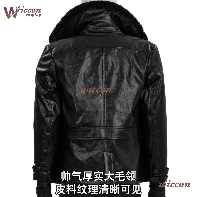 Kosplay Requiem Resident Cos Evil Leon·S·kennedy Cosplay Leon Cosplay Costume Pu Coat Full Set Party Uniform Hallowen Play Role view 4