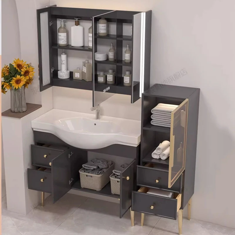 Skincare Decorations Cupboard Luxury Modern Partitions Display Floor Toilet Bathroom Cabinet Storage Gabinete Hotel Furniture