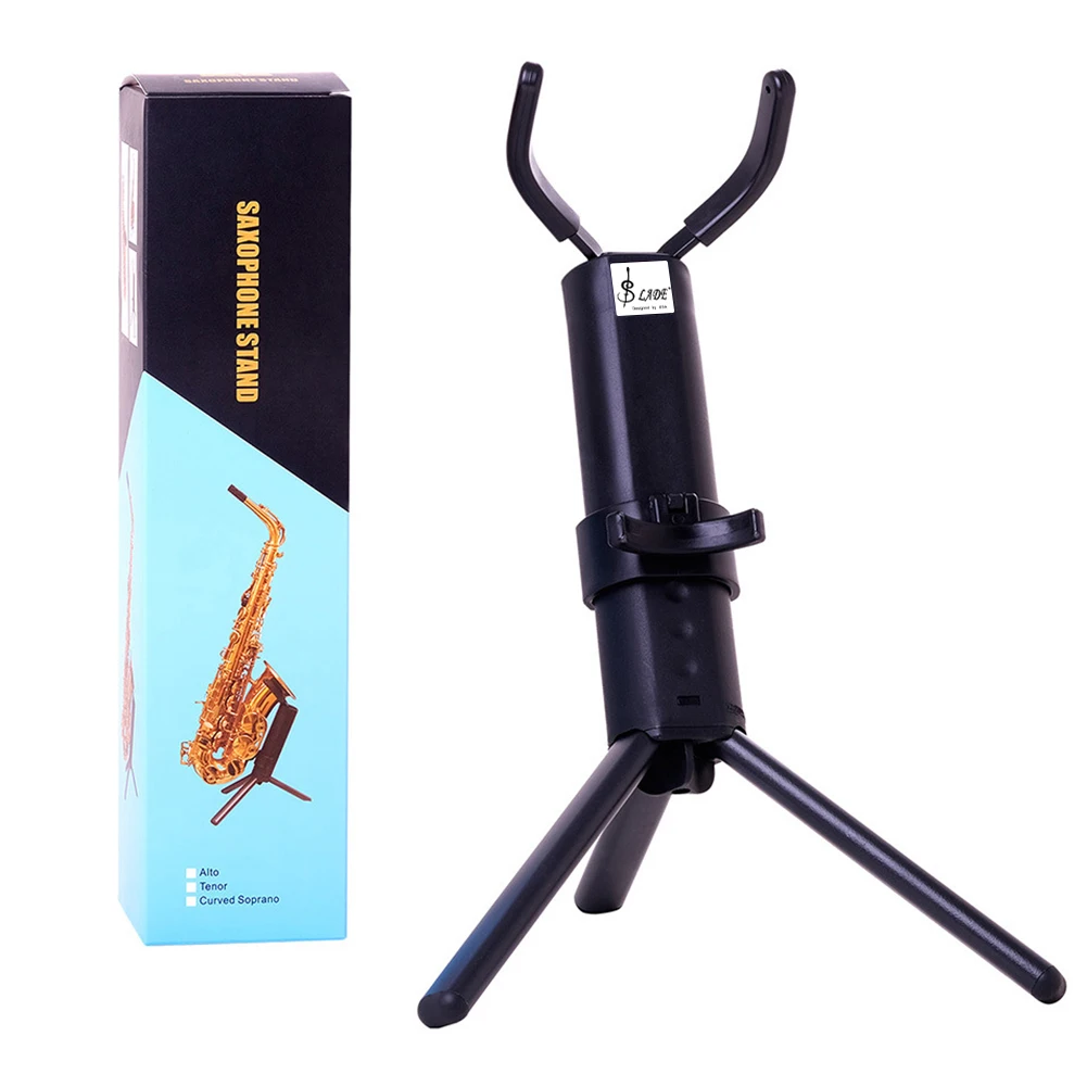 Foldable Alto Saxophone Stand with Carrying Bag Saxophone Bracket Anti-Slip Triangle Base Design Woodwind Protection Accessories