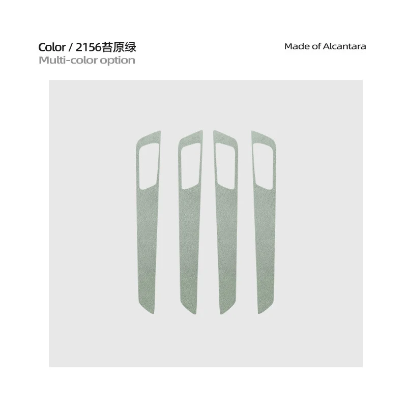 Dla Porsche Panamera 971 2017 2018 2019 2020 2021 2022 2023, 4 szt. Alcantara Zamszowa Naklejka na Panel Klamki Drzwi Samochodowych, Miękka