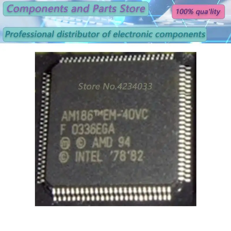 

5 шт. AM186EM-40VC AM186EM-4 AM186E QFP-100 новый100% AM18 6EM-40VC