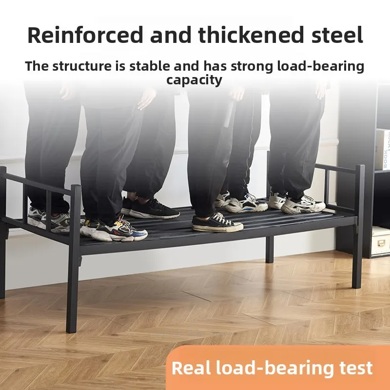 Thickened Sturdy Iron Single Bed Frame 1.2m 1.5m Size Durable Metal Bed Perfect For Student Dorms And Compact Bedrooms
