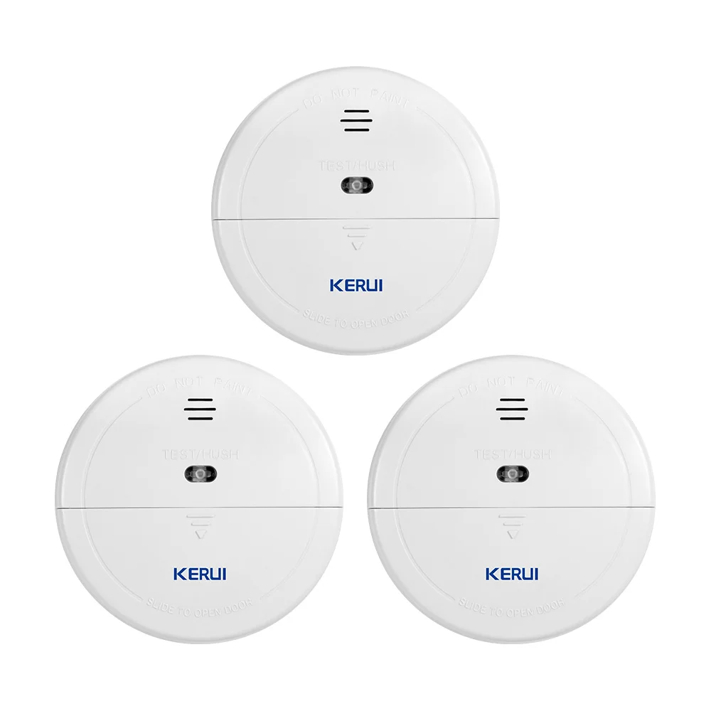 3pcs Wireless Smart House Sensitive Photoelectric Smoke Detector Fire Sensor Cordless For GSM WirelessSecurity Home Alarm System