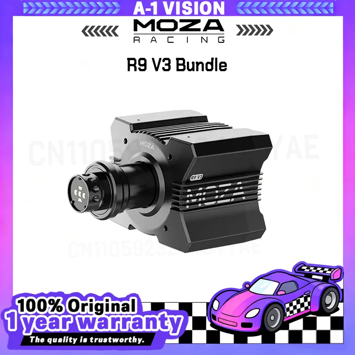 MOZA Racing R9 V3 Base de rueda varias combinaciones de trajes con rueda de calle retroalimentación de fuerza ultrasuave y altamente detallada